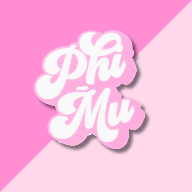 Over The Moon Sorority Retro Decal PHI MU