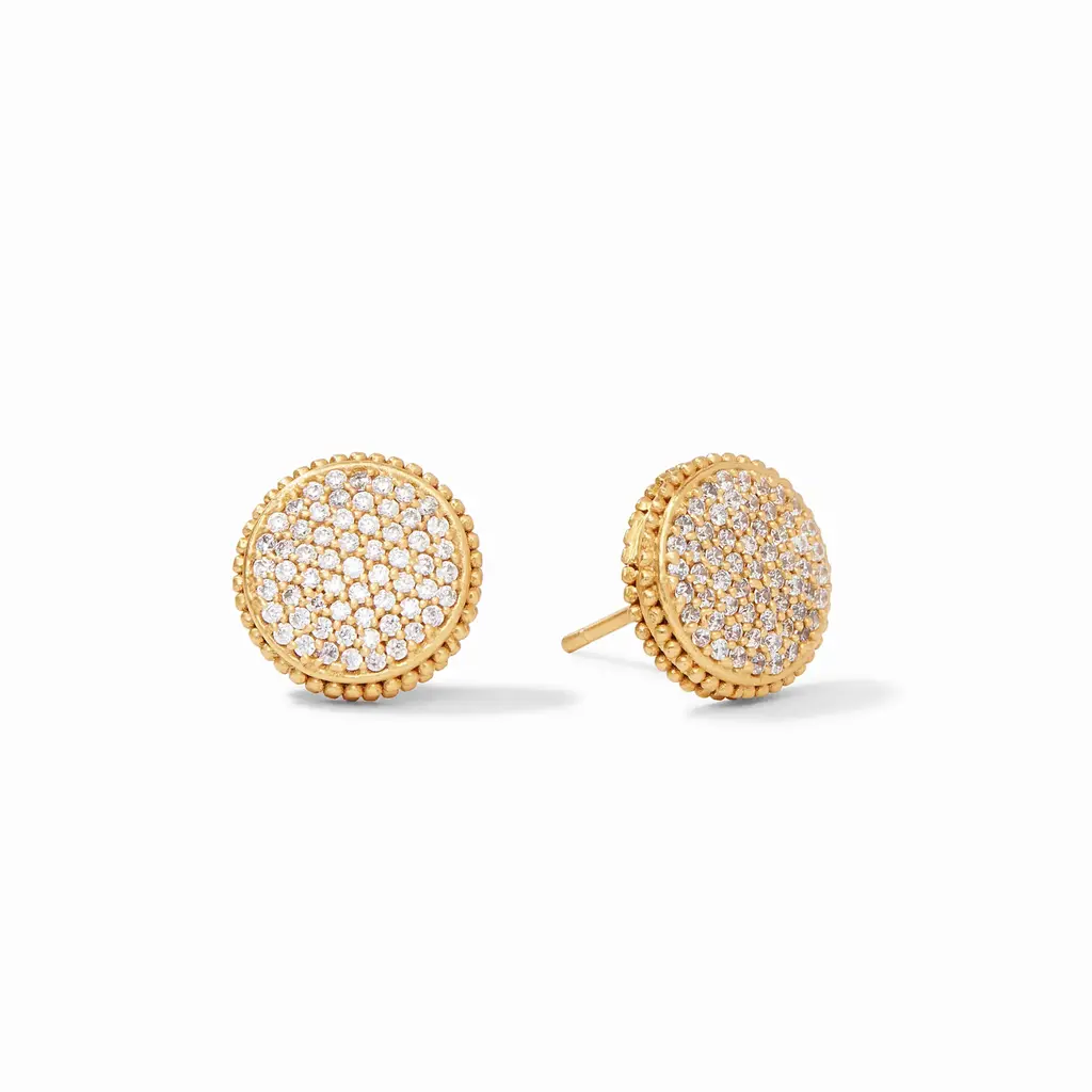 Fleur de Lis Stud - Cubic Zirconia