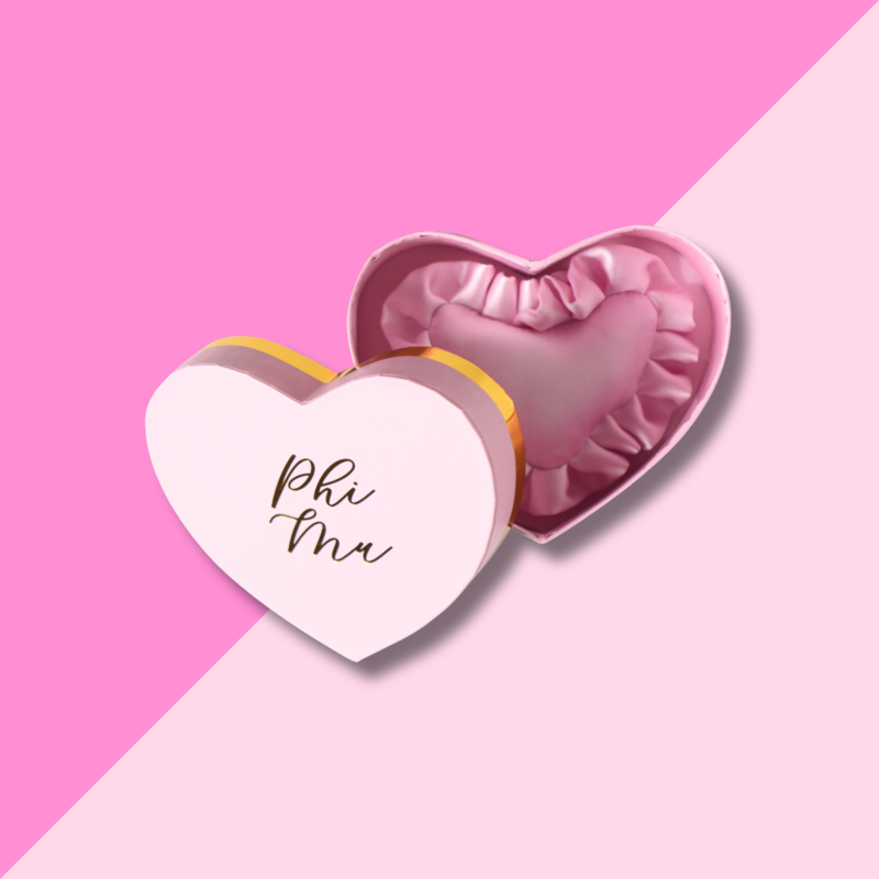 Over The Moon PHI MU Badge Pillow & Box
