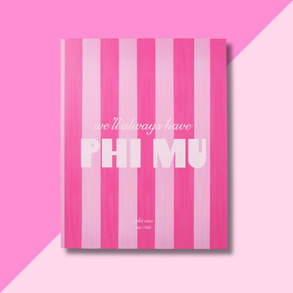 PHI MU Stripe Keepsake Box