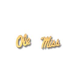 Ole Miss Gold Stud Earrings