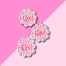 PHI MU Scallop Acrylic Coaster
