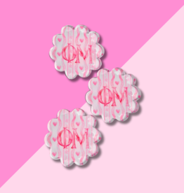 PHI MU Scallop Acrylic Coaster
