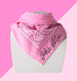 Over The Moon PHI MU Embroidered Bandana