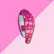 Sorority Beaded Headband - Phi Mu