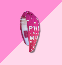 Sorority Beaded Headband - Phi Mu