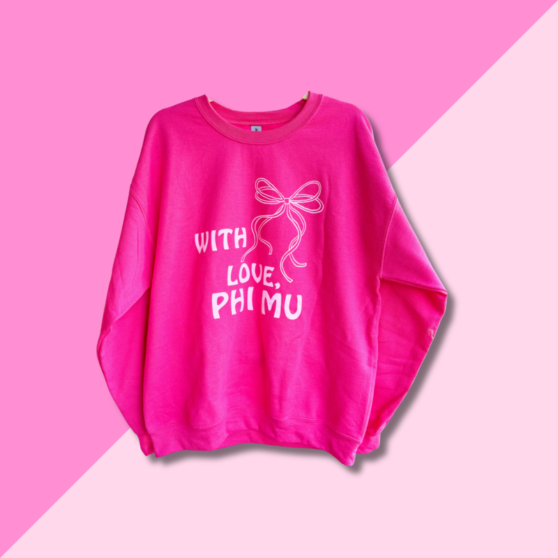 PHI MU Bow Sweatshirt