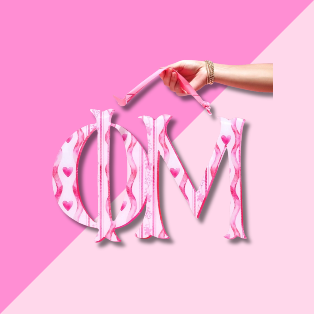 Taylor A Designs PHI MU Acrylic Door Hanger