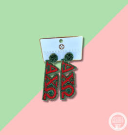 AXO Sorority Beaded Earrings