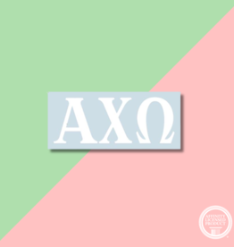 SORORITY WHITE CAR DECAL AXO