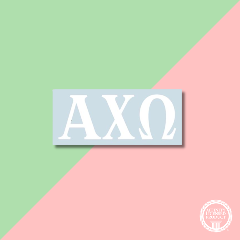 SORORITY WHITE CAR DECAL AXO