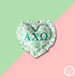 Over The Moon AXO Floral Heart Pillow