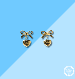 Over The Moon ADPI Bow + Heart Earrings