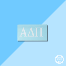 SORORITY WHITE CAR DECAL ADPI