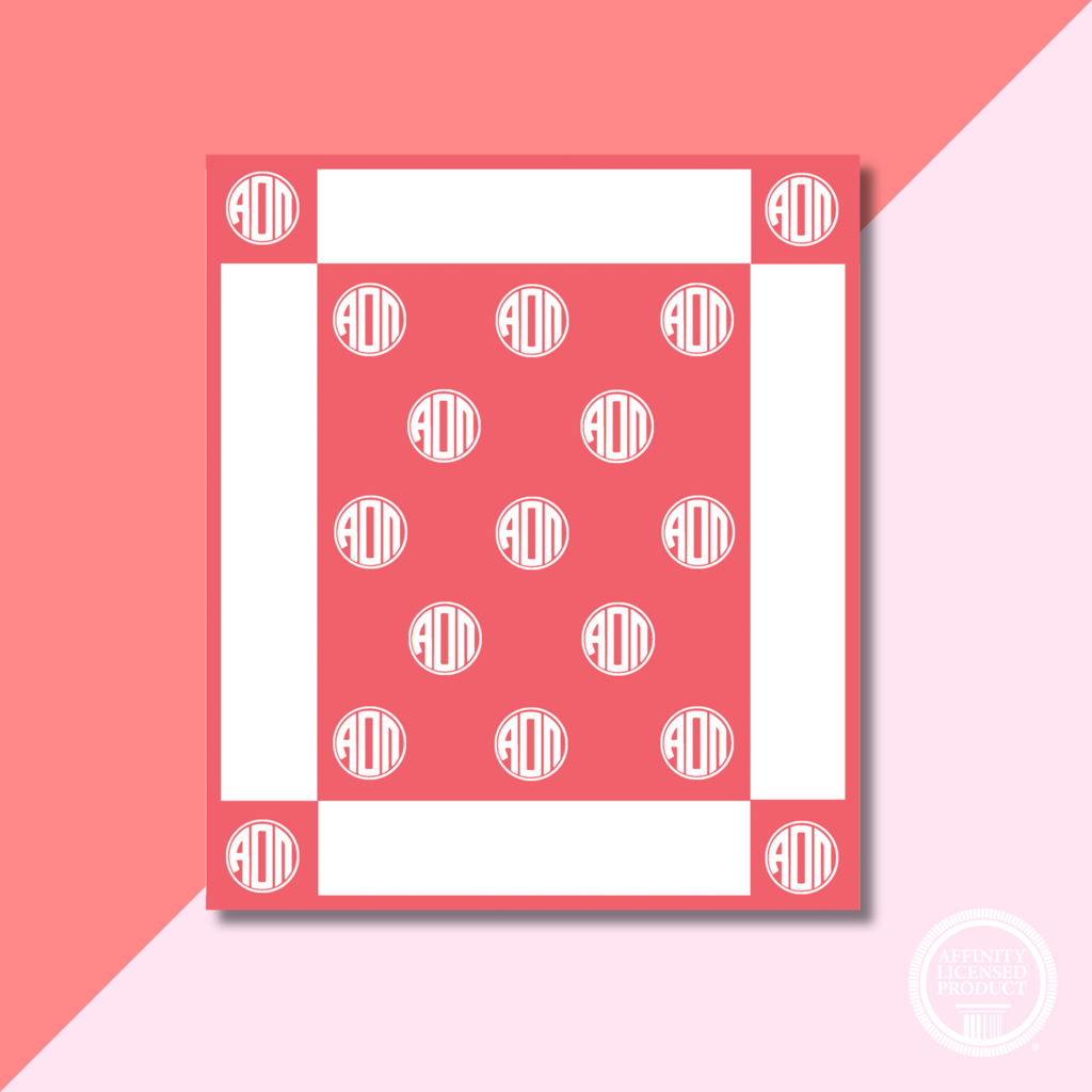 AOPI Woven Monogram Blanket