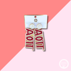 AOPi Sorority Beaded Earrings