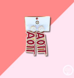 AOPi Sorority Beaded Earrings