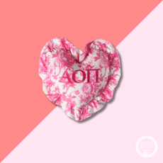 Over The Moon AOPI Floral Heart Pillow