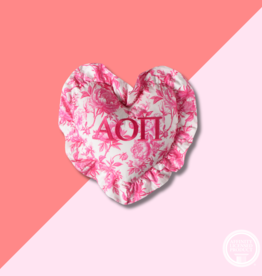 Over The Moon AOPI Floral Heart Pillow