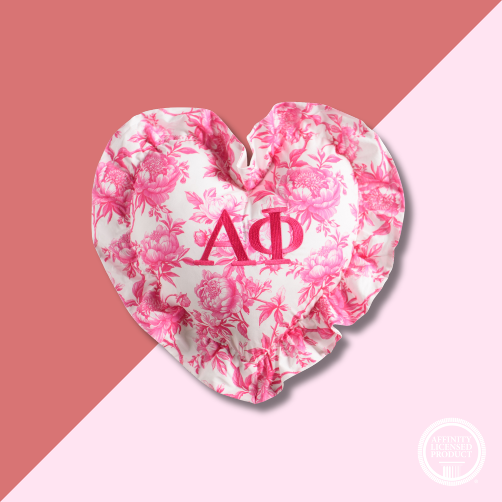 Over The Moon APHI Floral Heart Pillow