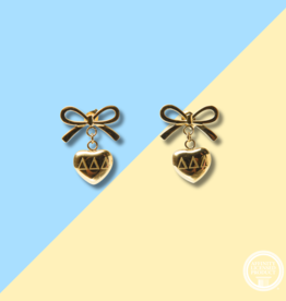 Over The Moon DDD Bow + Heart Earrings