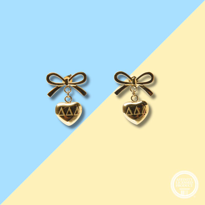 Over The Moon DDD Bow + Heart Earrings