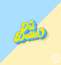 Over The Moon Sorority Retro Decal TRI DELTA