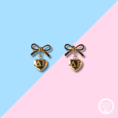 Over The Moon DG Bow + Heart Earrings