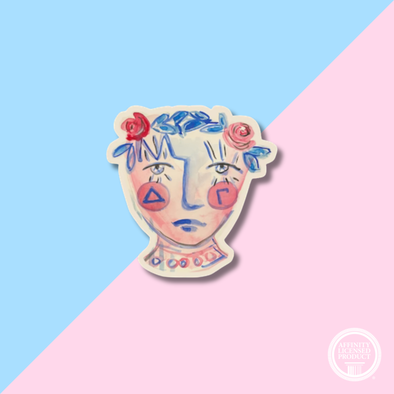 Over The Moon Delta Gamma Sister Decal