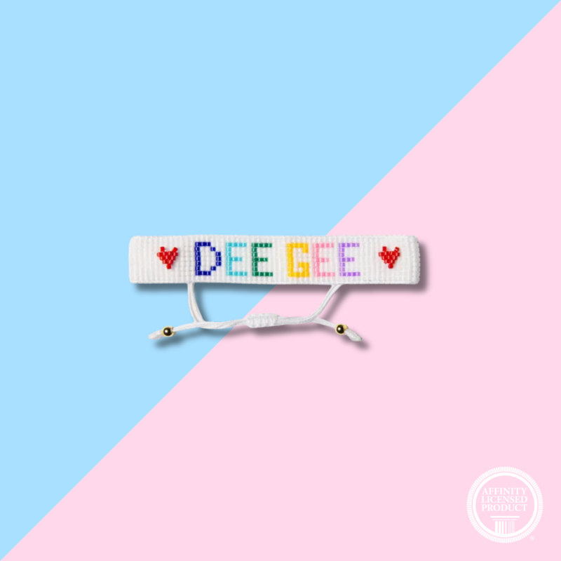 Over The Moon DG Rainbow Letters Beaded Bracelet