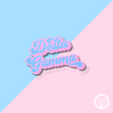 Over The Moon Sorority Retro Decal DELTA GAMMA