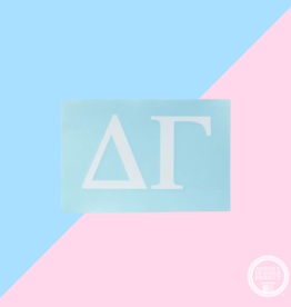 SORORITY WHITE CAR DECAL DG