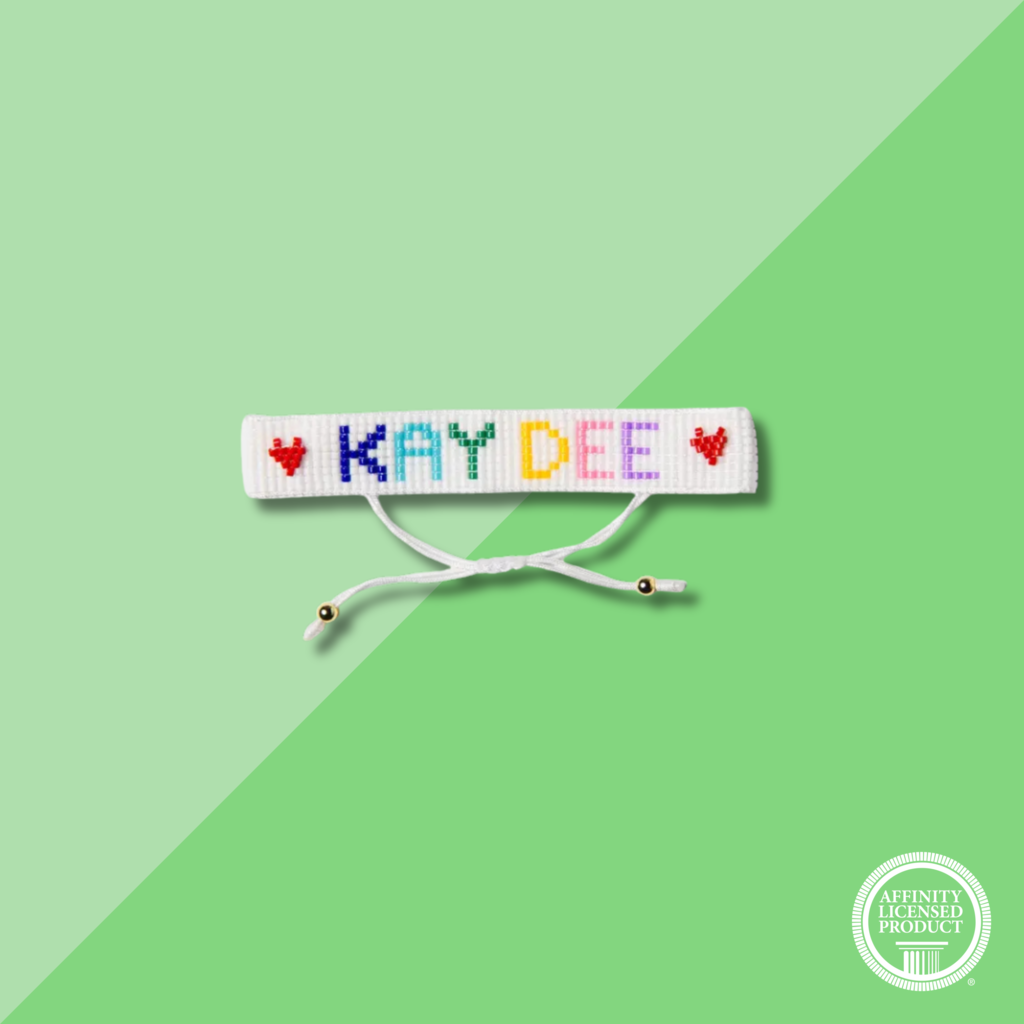 Over The Moon KD Rainbow Letters Beaded Bracelet