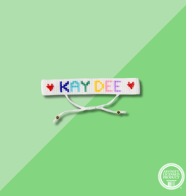Over The Moon KD Rainbow Letters Beaded Bracelet