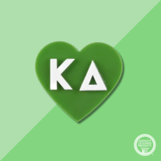 Over The Moon Sorority Acrylic Heart Pin Kappa Delta