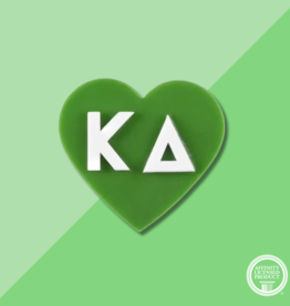 Over The Moon Sorority Acrylic Heart Pin Kappa Delta