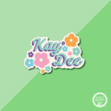 Over The Moon Greek Flower Child Decal Kappa Delta