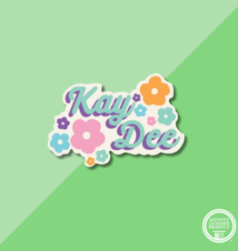 Over The Moon Greek Flower Child Decal Kappa Delta