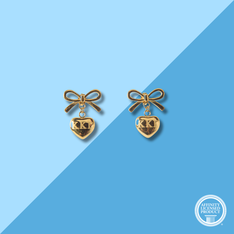 Over The Moon KKG Bow + Heart Earrings