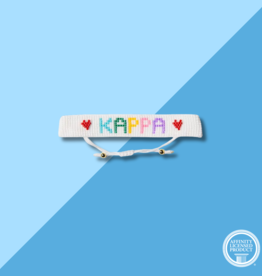 Over The Moon KKG Rainbow Letters Beaded Bracelet