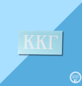 SORORITY WHITE CAR DECAL KKG