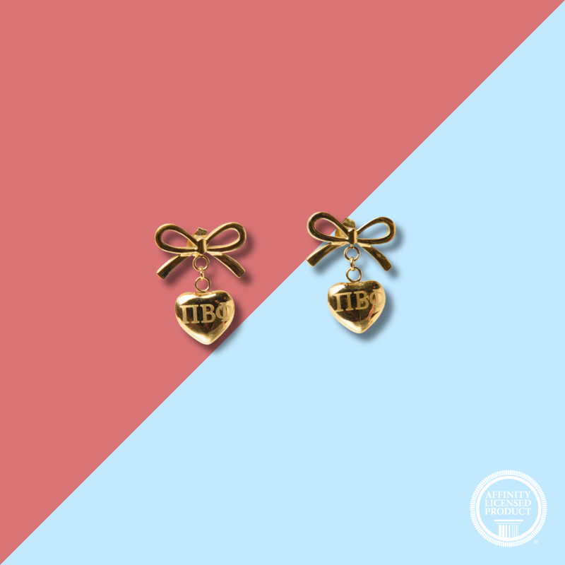 Over The Moon PBP Bow + Heart Earrings