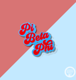 Over The Moon Sorority Retro Decal PI BETA PHI