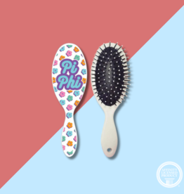 Over The Moon Floral Hairbrush Pi Beta Phi