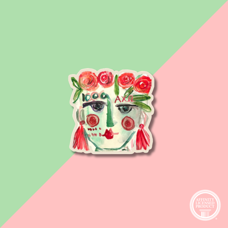 Over The Moon Alpha Chi Omega Sister Decal