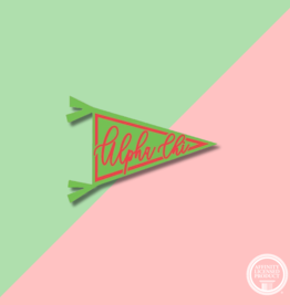 Over The Moon ALPHA CHI Pennant Decal