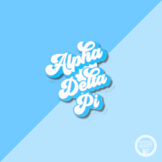 Over The Moon Sorority Retro Decal ALPHA DELTA PI
