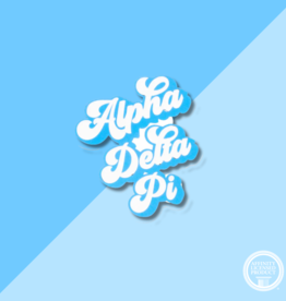 Over The Moon Sorority Retro Decal ALPHA DELTA PI