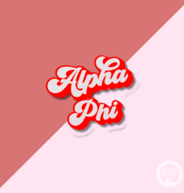 Over The Moon Sorority Retro Decal ALPHA PHI