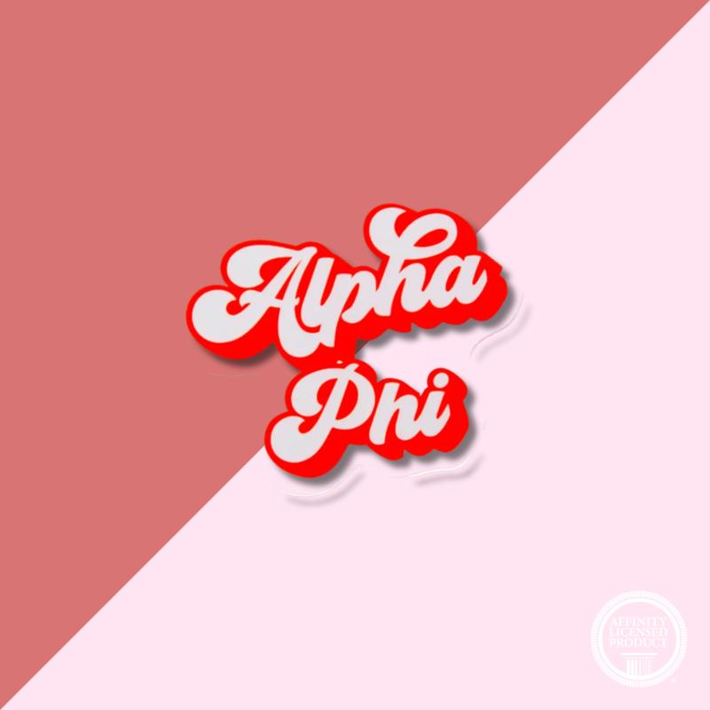 Over The Moon Sorority Retro Decal ALPHA PHI